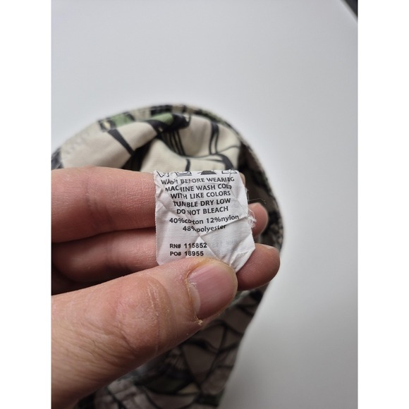 Gramicci Swim Shorts Mens 40 Beige Tropical Geometric Print Drawstring - Picture 6 of 14